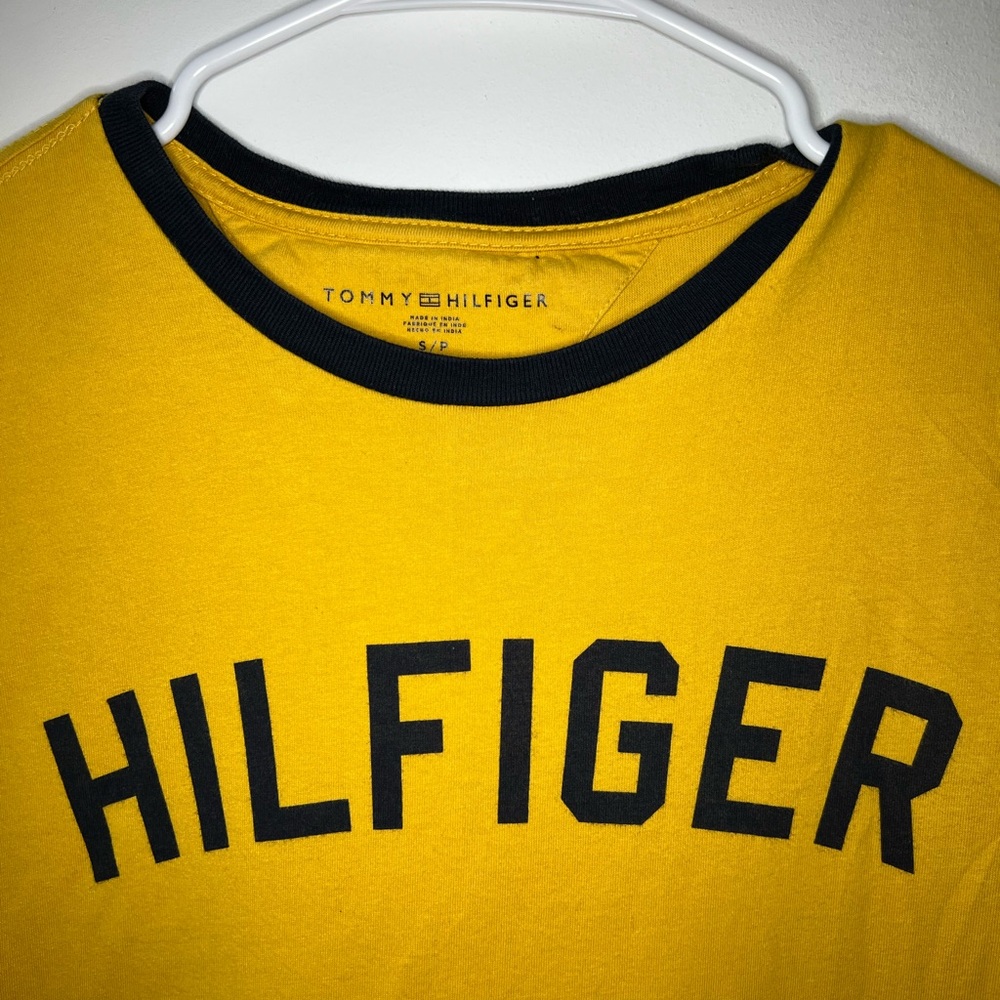 Yellow and Navy Blue Hilfiger T-Shirt